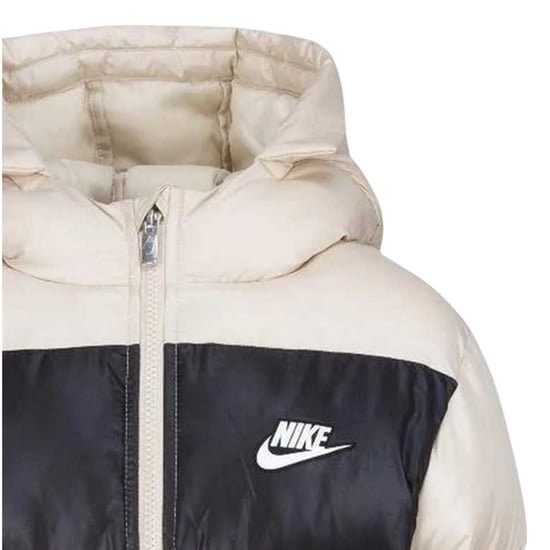 Nike Baby-jas met capuchon en logo in kleurblokken (Zand) - Image 4