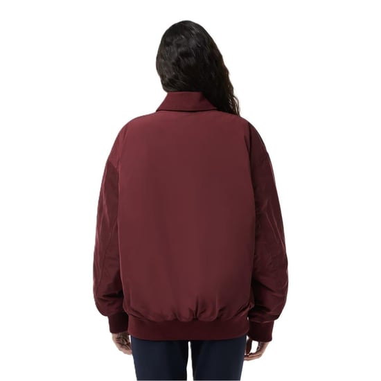 Lacoste Oversized bomberjack voor dames (Rood) - Image 3