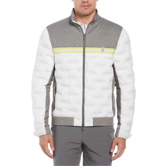 Original Penguin Herenjack met hoge kraag en normale pasvorm voor sportieve activiteiten (Grijze Heide) - Image 1