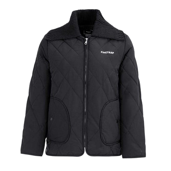 Firetrap Dames Gewatteerde Relaxed Fit Jacket (Zwart) - Image 1
