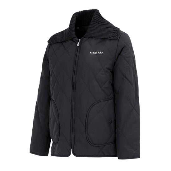 Firetrap Dames Gewatteerde Relaxed Fit Jacket (Zwart) - Image 4