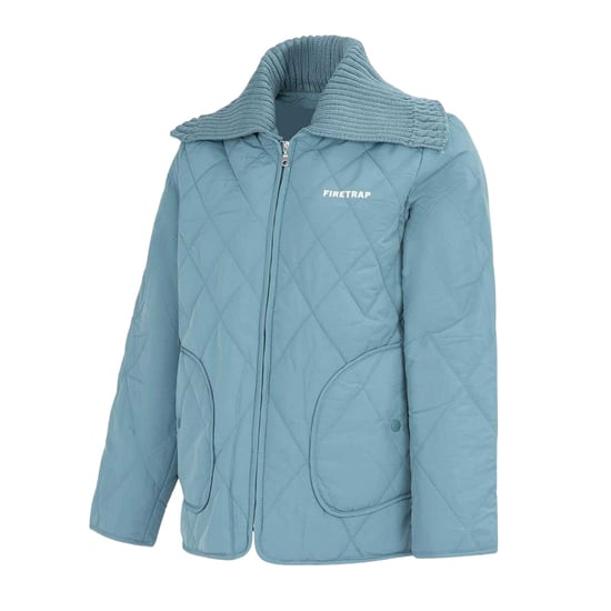 Firetrap Dames Gewatteerde Relaxed Fit Jas (Blauw) - Image 4