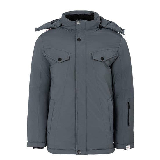 Lee Cooper Heren Pufferjas met capuchon (Grijs) - Image 1