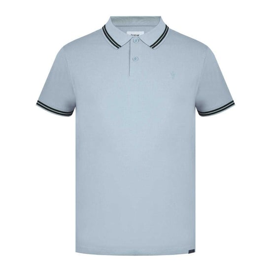 Firetrap Heren Lazer-logo katoenen poloshirt (Blauw/Zwart) - Image 1