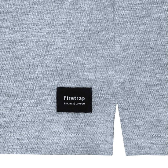 Firetrap Heren Lazer-logo katoenen poloshirt (Grijze Mergel) - Image 3