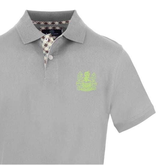 Aquascutum Heren Logo Katoenen Polo Shirt (Grijs) - Image 3