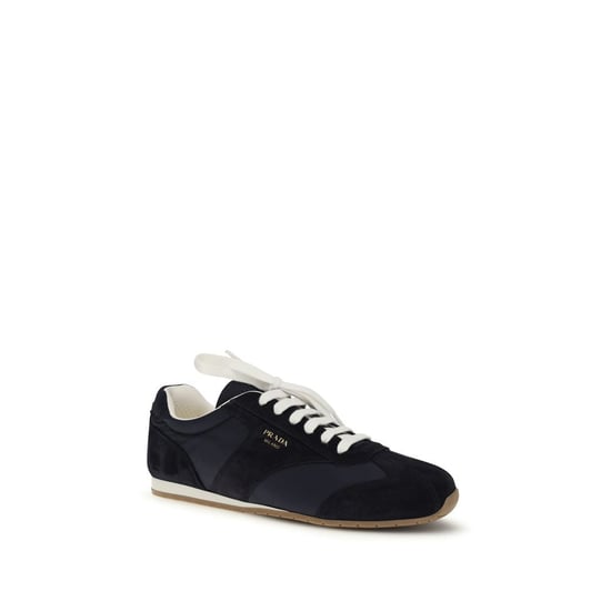 Prada Blauwe Kalfsleren Bos Taurus Sport Sneakers - Image 2