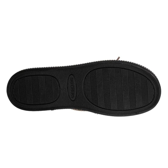Skechers Comfortabele platte mocassin-pantoffels van imitatiesuède voor dames (Zwart) - Image 4