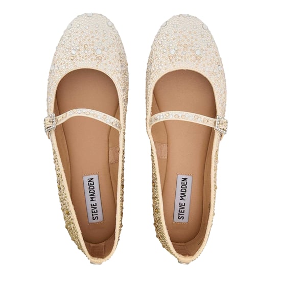 Steve Madden Brissa-ballerina's met luipaardprint voor dames (Goud) - Image 3