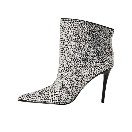 Steve Madden Sentinel-enkellaarsjes voor dames met strass-steentjes, metallic afwerking en hoge stilettohak (Zilver) - Image 2