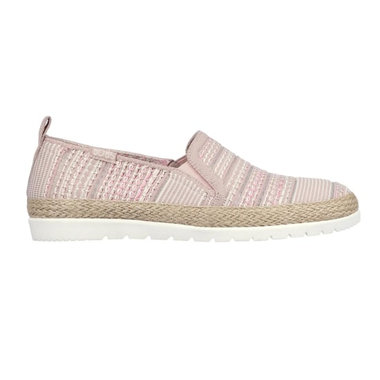 Skechers Espadrilles voor dames met dubbele elastische inzet en geweven bovenwerk, zonder veters (Roze) - Image 1