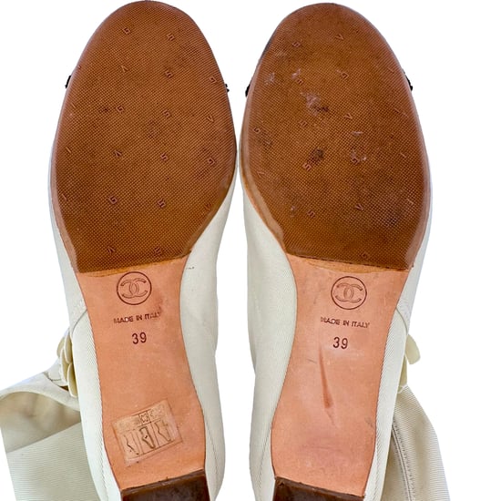 Chanel Camellia overknee laarzen in wit polyester - Image 5