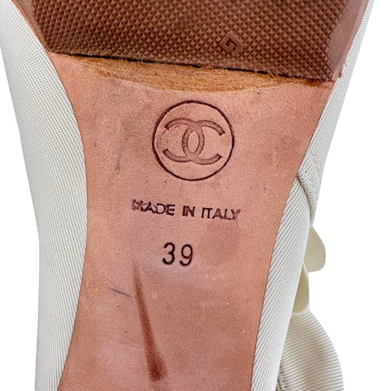 Chanel Camellia overknee laarzen in wit polyester - Image 6