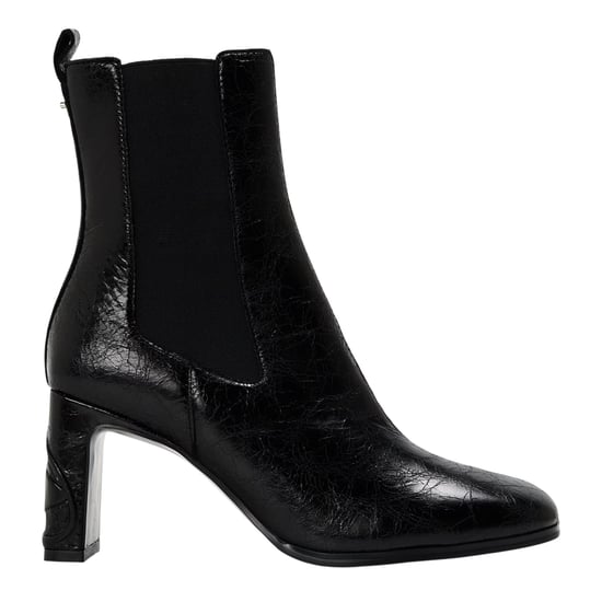 Diesel Giove Chelsea-laarzen met gestructureerde blokhak voor dames (Zwart) - Image 1