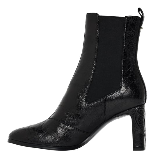 Diesel Giove Chelsea-laarzen met gestructureerde blokhak voor dames (Zwart) - Image 2