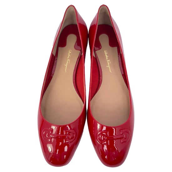 Salvatore Ferragamo Horsebit ballerina's in bordeauxrood lakleer - Image 4