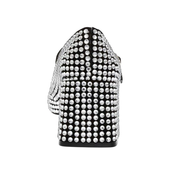 Steve Madden Dames-Mary Janes van leer met strass-steentjes en blokhak (Zilver) - Image 4