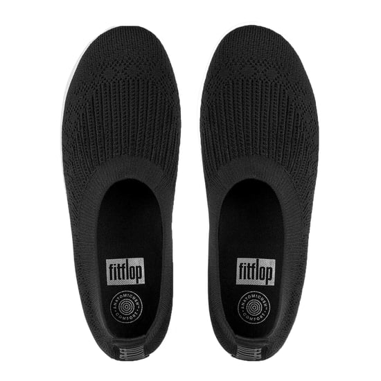 Fit Flop Platte pumps van Uberknit voor dames (Zwart) - Image 2