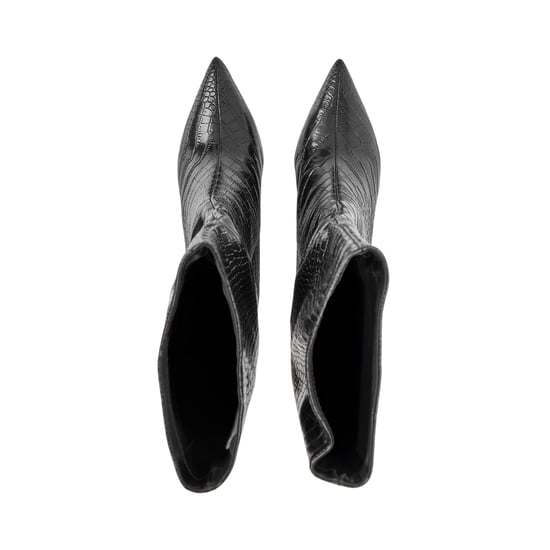 Steve Madden Dameslaarzen van Lavan-leer met uitlopende schacht en hoge hak, tot aan de knie (Zwart) - Image 3