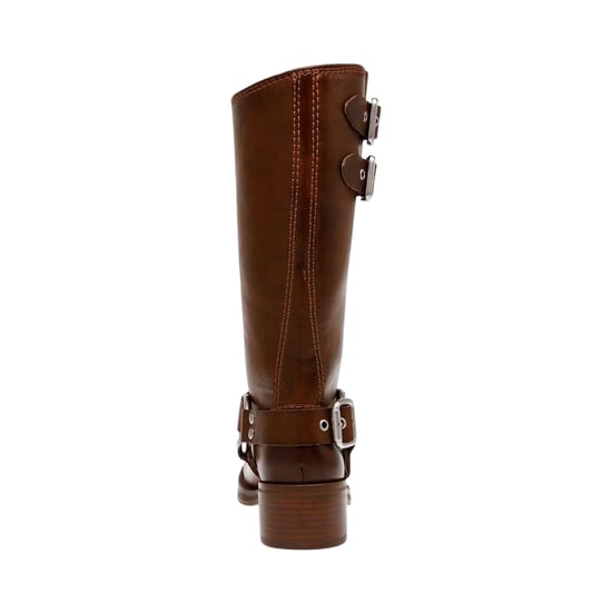 Steve Madden Motorrijlaarzen voor dames in oosterse stijl, van leer en met gespdetails (Bruin) - Image 2
