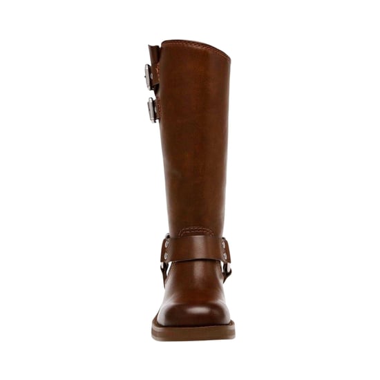 Steve Madden Motorrijlaarzen voor dames in oosterse stijl, van leer en met gespdetails (Bruin) - Image 5