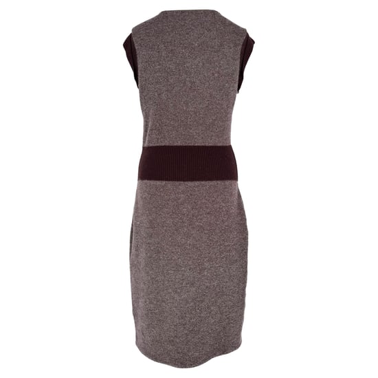 Christian Dior gebreide midi-jurk van bordeauxrode wol. - Image 3