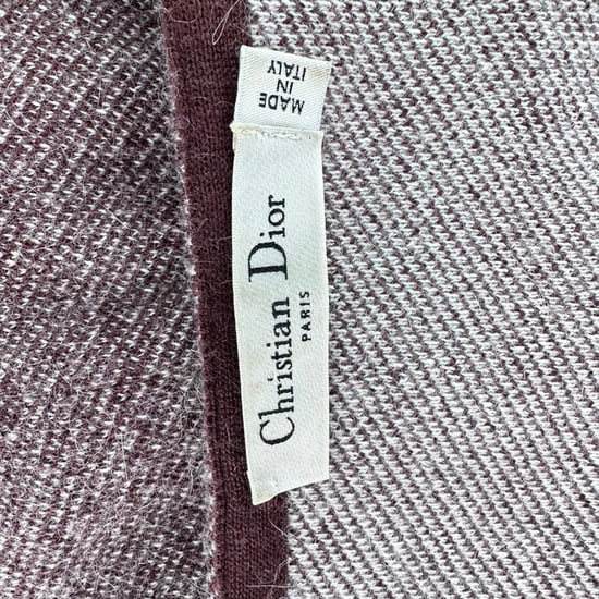 Christian Dior gebreide midi-jurk van bordeauxrode wol. - Image 4