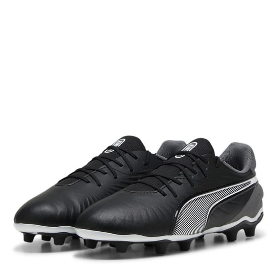 Puma Voetbalschoenen voor kinderen, model King Match, voor harde ondergrond (Zwart, Wit) - Image 1