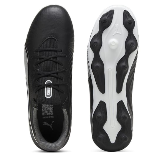 Puma Voetbalschoenen voor kinderen, model King Match, voor harde ondergrond (Zwart, Wit) - Image 3