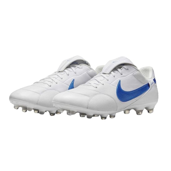 Nike Heren Premier 3 Classic Leather Firm Ground Voetbalschoenen (Wit/Blauw) - Image 5