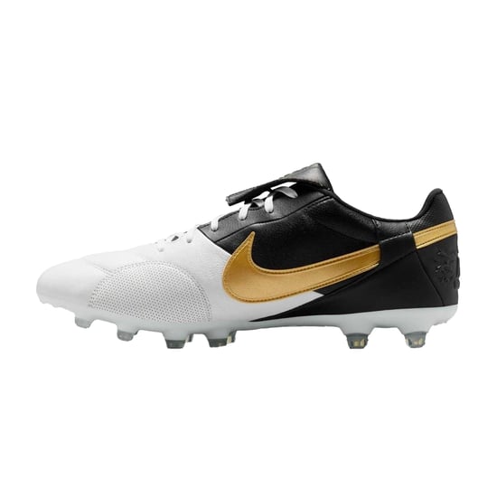 Nike Heren Premier 3 Classic Leather Firm Ground Voetbalschoenen (Wit/Zwart/Goud) - Image 3