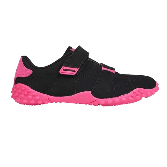 Lonsdale Kinderen Fulham Leren Sneakers (Zwart/Cerise) - Image 1