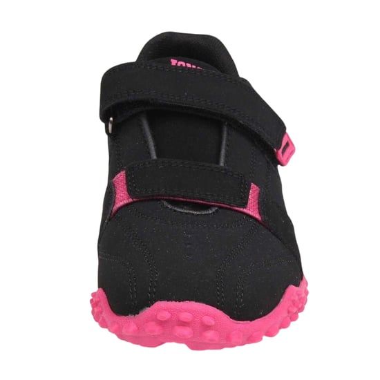 Lonsdale Kinderen Fulham Leren Sneakers (Zwart/Cerise) - Image 4