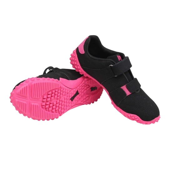 Lonsdale Kinderen Fulham Leren Sneakers (Zwart/Cerise) - Image 5