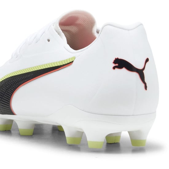 Puma Voetbalschoenen voor kinderen, model King Match, voor harde ondergrond (Wit, Rood) - Image 5