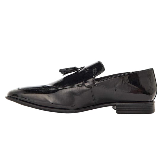 Lambretta Formele herenloafers van leer met kwastjes (Zwart) - Image 2