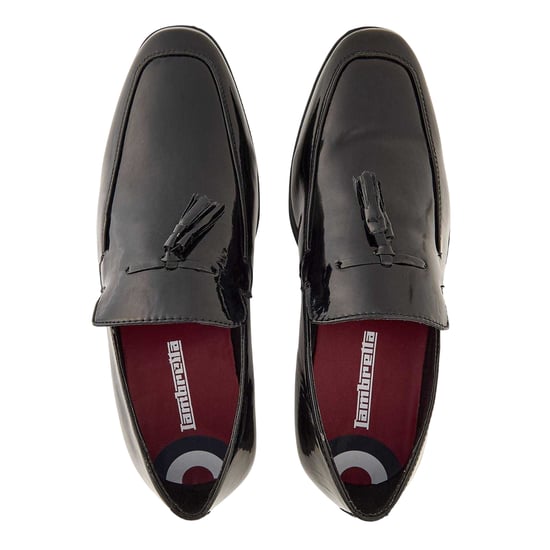 Lambretta Formele herenloafers van leer met kwastjes (Zwart) - Image 3