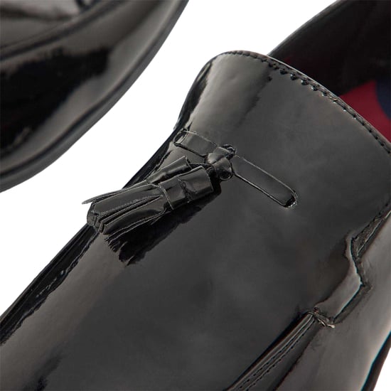 Lambretta Formele herenloafers van leer met kwastjes (Zwart) - Image 4