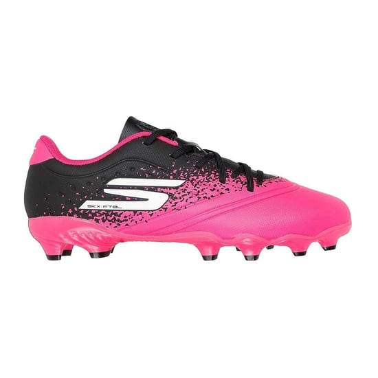 Skechers Razor voetbalschoenen voor kinderen (Firm Ground) (Zwart/roze) - Image 1