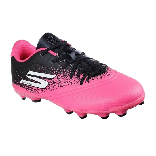 Skechers Razor voetbalschoenen voor kinderen (Firm Ground) (Zwart/roze) - Image 5