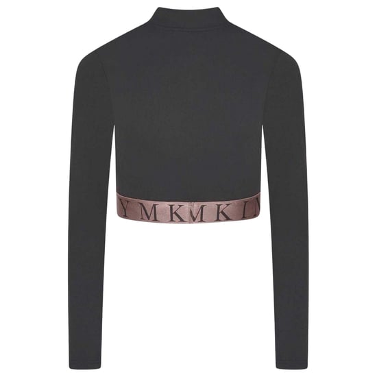 Gym King Impact-crop-top met halve ritssluiting voor dames (Leisteen/Perzik) - Image 2