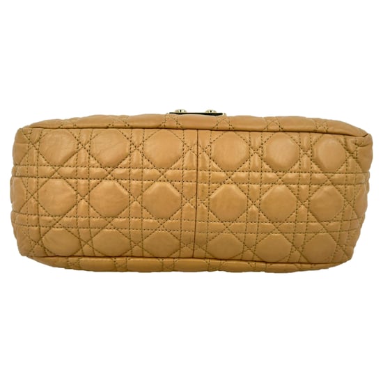 Dior Cannage Gequilted New Lock Flap Bag in Beige Lamsleer - Image 6