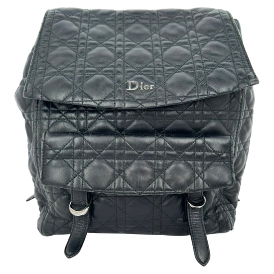 Dior Stardust Cannage Gequilted Rugzak in Zwart Lamsleer - Image 1