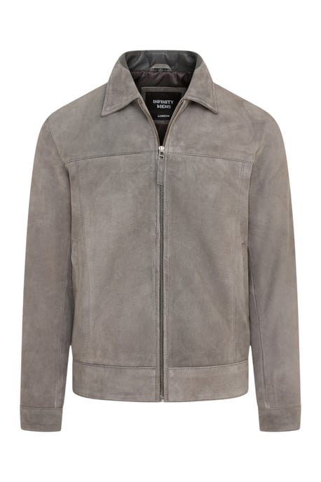 Heren Stone Goat Suede Leren Harrington Biker Jas - Ridge - Image 2