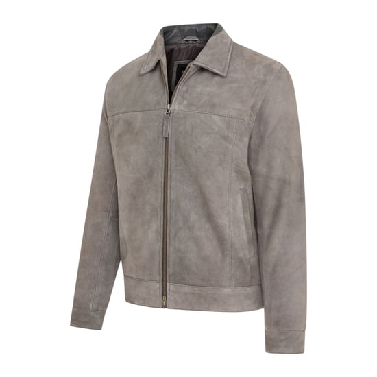 Mannen Stone Geit Suede Leren Harrington Biker Jas - Berlijn - Image 3