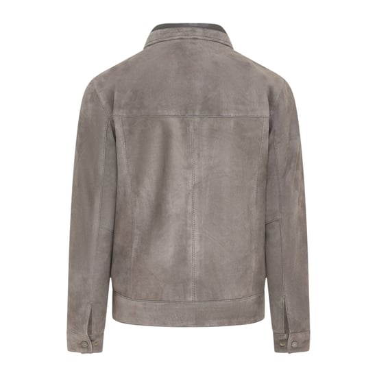 Mannen Stone Geit Suede Leren Harrington Biker Jas - Berlijn - Image 4