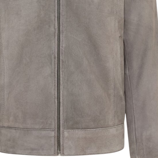 Mannen Stone Geit Suede Leren Harrington Biker Jas - Berlijn - Image 6