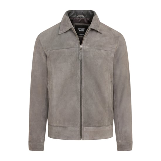Heren Stone Goat Suède Harrington Biker Jas - Bursa - Image 2