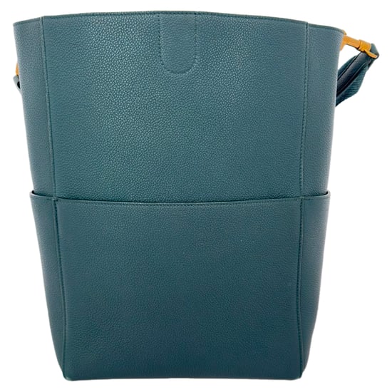 Celine Medium Sangle Emmertas in Groene Leer - Image 5