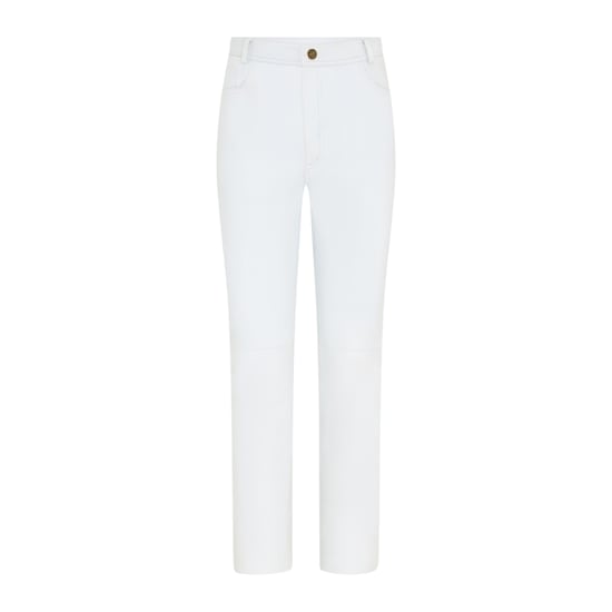 Dames Wit Lamsleer 501 Biker Jeans - Ankara - Image 1